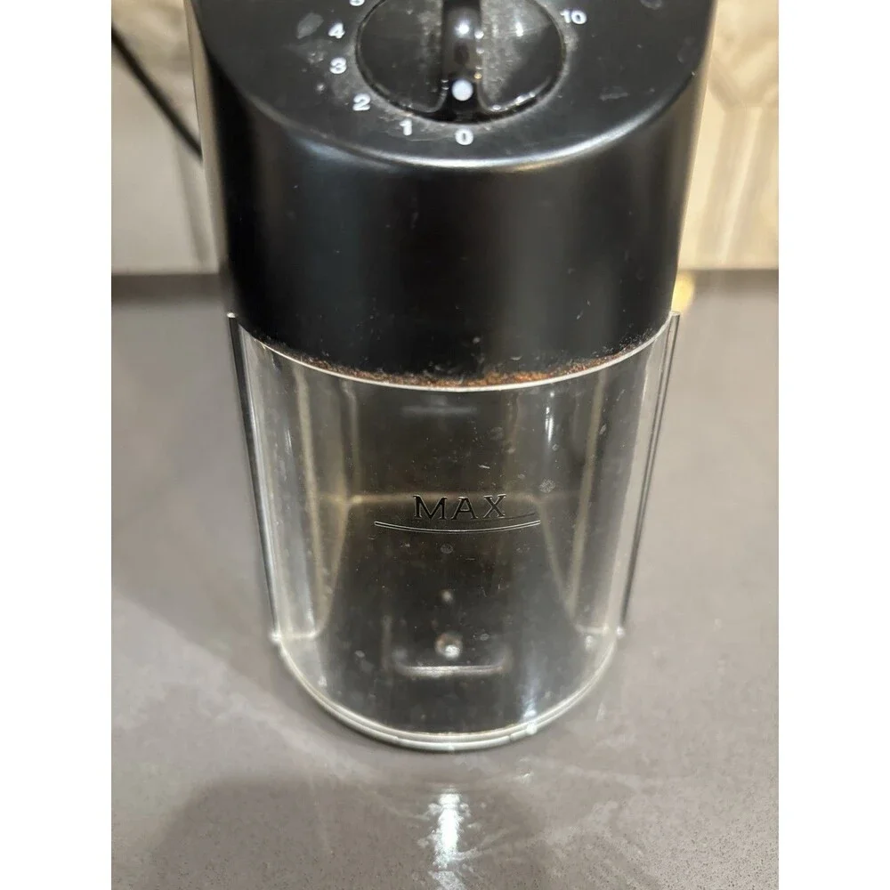 Capresso Infinity Plus Conical Burr Coffee Grinder, Black - Tested Beans Grind